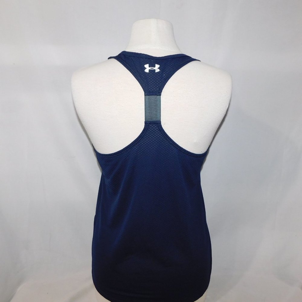 Under Armour Womens Heat Gear S Blue Activewear Running Mind over Matter Tank - Picture 6 of 7